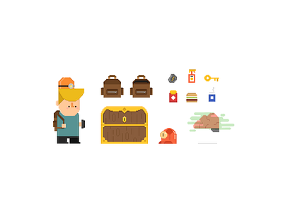 Pixel Preview brain fog burger character coffee fries mind leech pixel art treasure