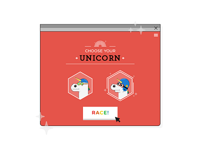Interactives are Unique blog browser character design fun game interactive unicorn web