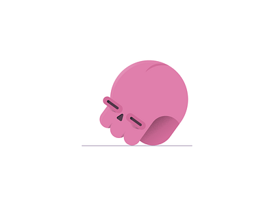 Oh woe is me! cranium noise pink shapely skull