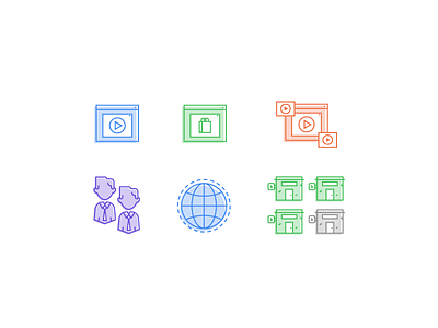 Online Video Strategy Icons
