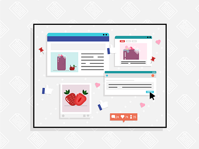 Brand Publisher pt2 brand fb iconography illustration instagram old os pixel publisher retro smoothie social