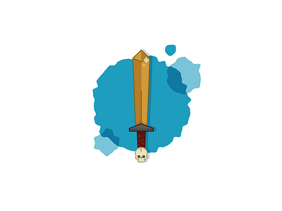 The Sword illo illustration sharp pointy thing skull sword