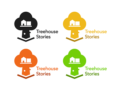 Treehouse Stories Mark book logo mark monogram story time tree treehouse