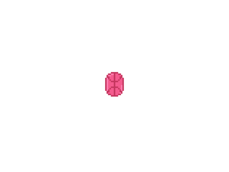 Dribbbling Ball Spin 8 bit coin dribbble fanboy pixel respect spinny spin spin