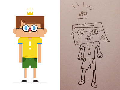 Logi DoOd boy character doodle kid king nephew sketch