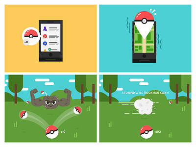 Pokémon NO! app ball comic game geodude illustration navigate this pokemon pokemon go rock