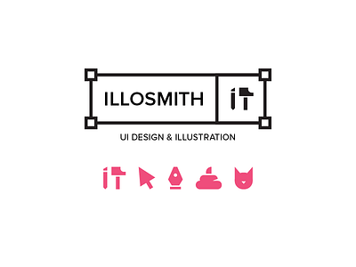 Illosmith Rebrand 2016 branding cat cursor iconography pen tool poop rebrand smith