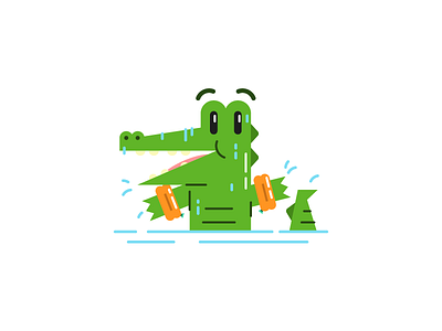 Crocco Splish Splash animal arm bands character crocodile floaties green pool swimming