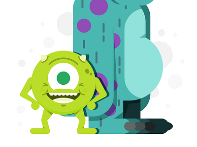 Doolup - Character Challenge - Mike Wazowski challenge character disney doolup monster monsters inc pixar simple sully