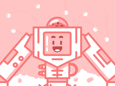 Bubblegum Bot bot bounce bubblegum character gumballs illustration robot