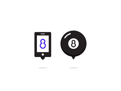 Magic8 - Chat App Logo ball branding bubble chat concept logo magic eight ball mobile speech