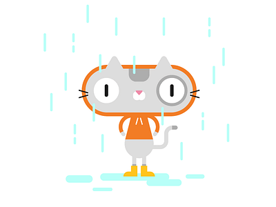 Splish Splosh animation cat character co motion illustration motion rain