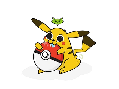 Pika Drool drool emoji fart pika pikachu pokeball pokemon toot