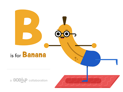 Balancing Banana alphabet alphabetty b banana doolup fit fruit letter sports yoga