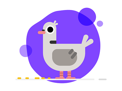 Pigeon What! bird character derp feeding flying illosmith illustration pigeon