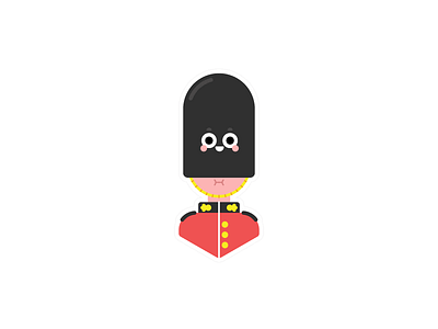 Solider Solider bear skin british sticker cute guard english hat queens guard solider sticker mule