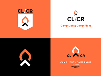 CL CR 2 campfire camping concept fire flame logo motif nature orange red