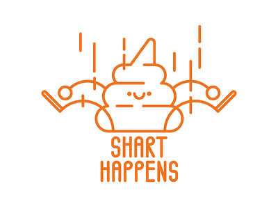Shart Happens character design dump life poo poop shart shirt sugar turd