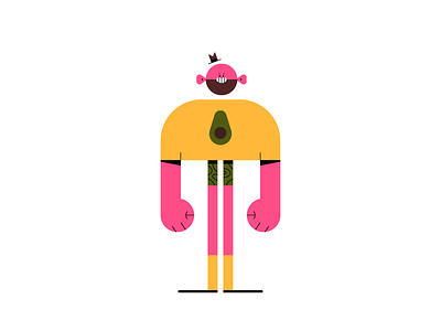 Selfie - Again avocado character hat pink self portrait selfie simple