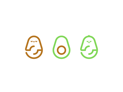 Avo Hello avocado centered fruit iconography logo motif nature organic vegetable