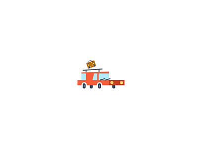 Ah...My Luggage automobile car illustration luggage simple vehicle wagon