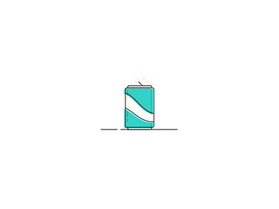 Left Handed Can can halftone icon iconography organic simple soda tin