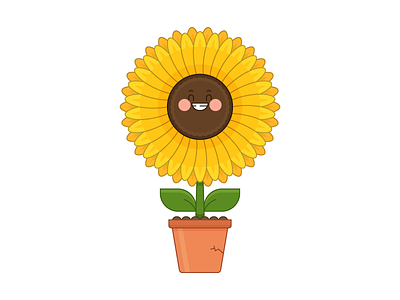 Sun Happy Flower character flower happy joyful plant sunflower