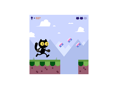 Spike Cat Run! cat character game art kitty level runner tuna