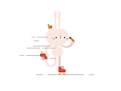 Bunny Skates bunny character cute rabbit skates weeeeee