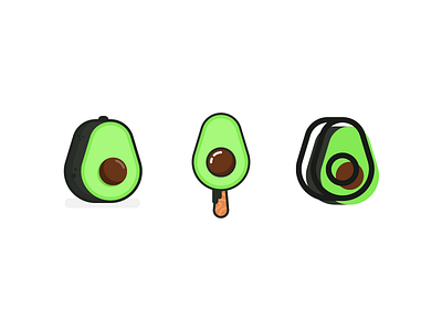Avo There avocado droop fruit healthy icon iconography lolly popsicle