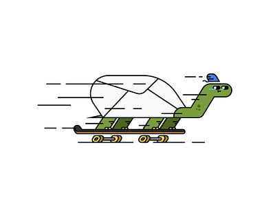 Tur-bo Mail character design concept illo illustration mail mascot post skateboard speedy tortoise turtle zoom