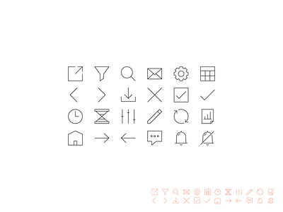 Thin UI Icon Set