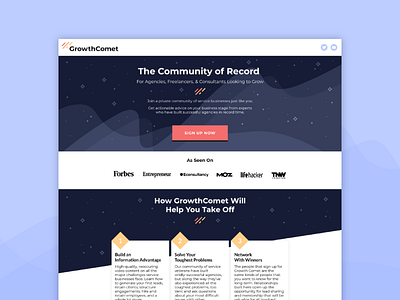 GrowthComet - Website brand brand identity branding comet growthcomet logo unbounce web design website