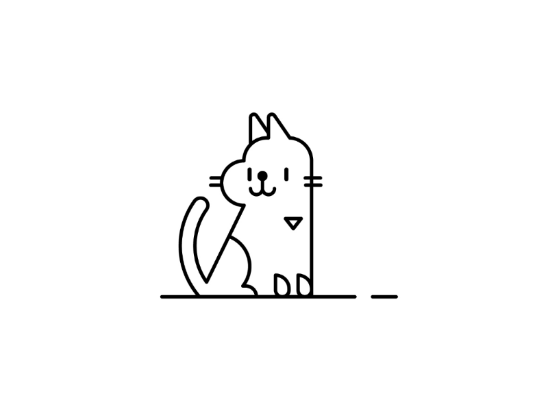 Cat What's That cat character illo illustration kitty line drawing lines meow simple