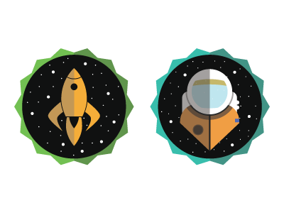 space badges/icons