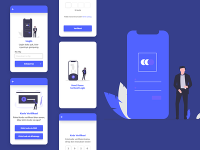 Login with Phone Number adobe xd design illustration login login form login screen madebybudhi mobile app ui design uiux user interface ux ux design web design