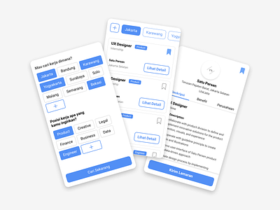 Jobs Finder - Design Jam ID design jam figma figma design job finder job hiring jobseeker madebybudhi mobile app ui design uiux user interface ux design