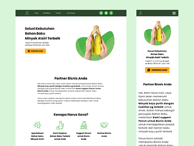 Landing Page - Sava Indo Jaya is Essential Oil Factory figma html css landing page madebybudhi muhammad budhiluhoer ui design