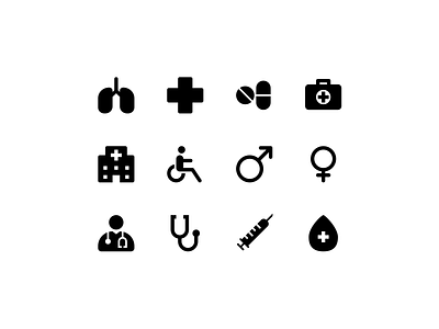 Icon Design - Medical Icons icon icon design madebybudhi madical icon medical
