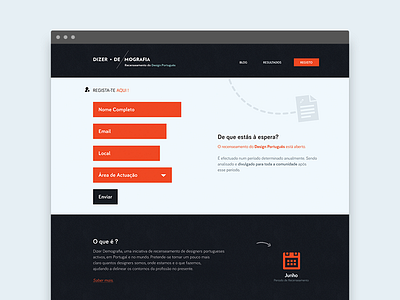 Dizer Demografia clean dizer demografia form interface layout orange