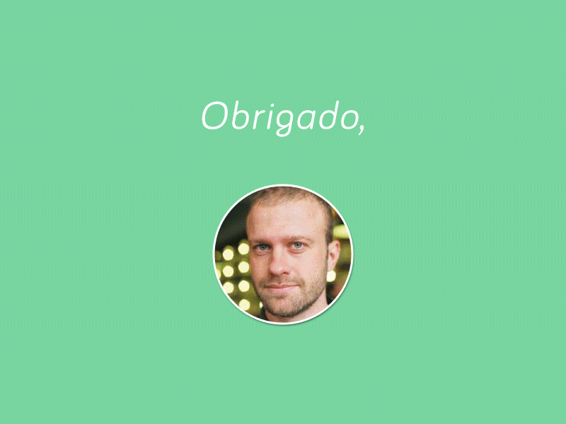 Obrigado - GIF dizer demografia first members portuguese design