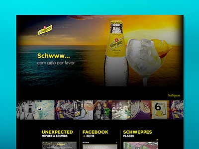 Schweppes Portugal Social website facebook instagram live proposal schweppes social stream web webdesign