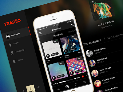 Tradiio 2.0 app ios iphone music tradiio ui web webapp webdesign