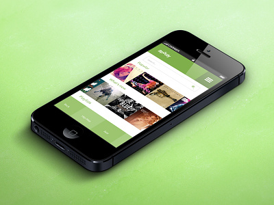 Clean Spotify for iOS clean flat design homescreen spotify ui