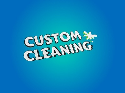 Custom Cleaning Logo brand branding logo typography