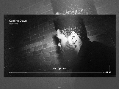 UI Daily Challenge Day 57 challenge daily design theweeknd ui ux video videoplayer web