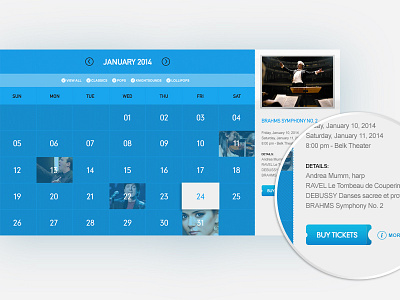 Charlotte Symphony - Events Calendar UI