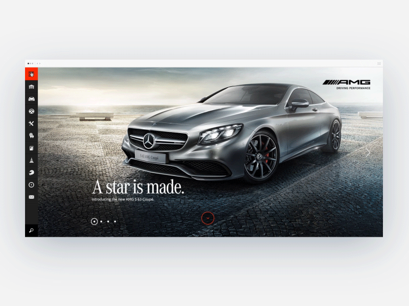 Mercedes-AMG.co.za - Menu interaction design ui ux