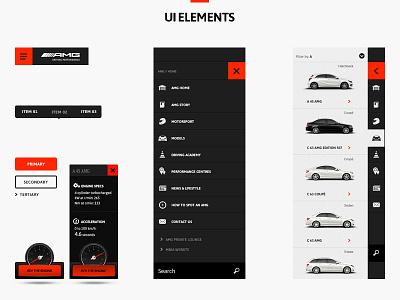 Mercedes-AMG.co.za - UI Elements interaction design ui