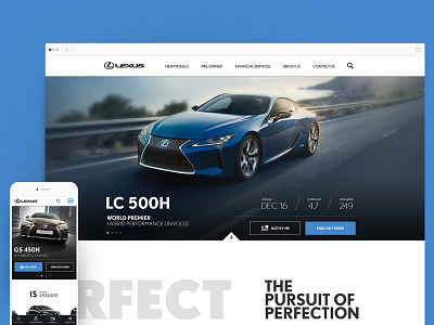 Lexus.co.za UI Enhancement interaction design ui ux
